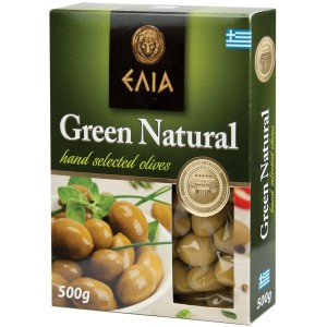 Зелени маслини Elia с костилка вакуум 500g