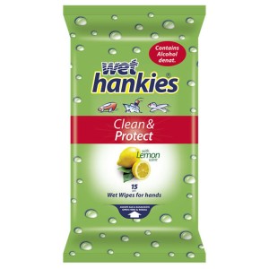 Влажни кърпички Hankies Antibacterial Лимон 15бр.