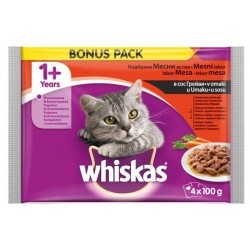 Храна за котки Whiskas Pouch Подбрани меса 4 х 100g 