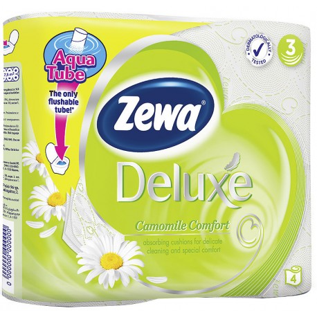 Тоалетна хартия Zewa Deluxe Лайка 4 бр.3 пл.