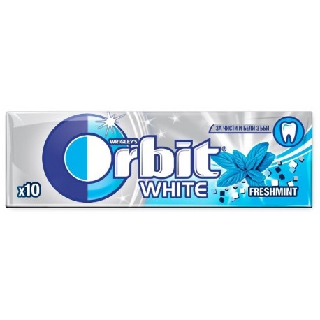 Дъвки Orbit White freshmint драже 10бр. 14g