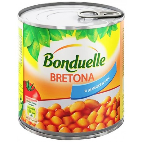 Зрял фасул с доматен сос Bretona Бондюел 425 ml