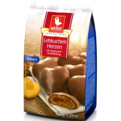Меденки WEISS Сърца Млечен шоколад с пълнеж 150g