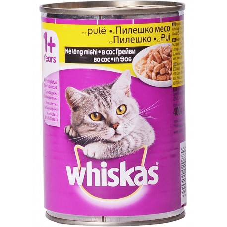 Храна за котки Whiskas Пилешко месо в сос Грейви 400g