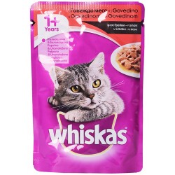 Храна за котки Whiskas Pouch Говеждо месо 100g