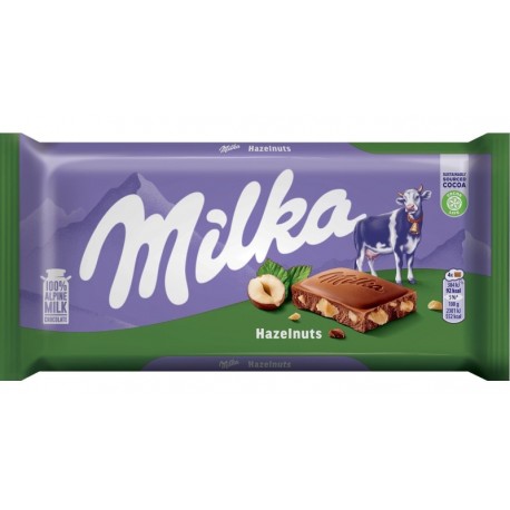 Шоколад Milka Натрошен лешник 100g