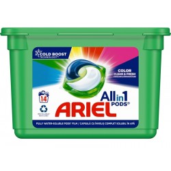 Ariel гел капсули 3в1 за цветно пране 14бр.