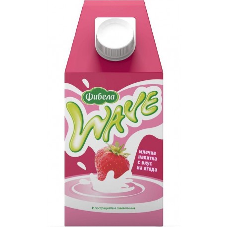 Мляко UHT Фибела ягода 500ml