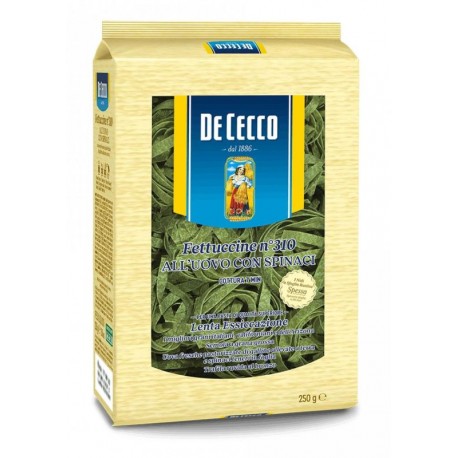 Фетучини с яйца и спанак 250g De Cecco