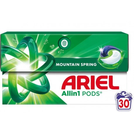Ariel Гел капсули Планинска пролет за бяло пране 30бр.