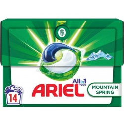 Ariel гел капсули 3в1 Планинска пролет 14бр.