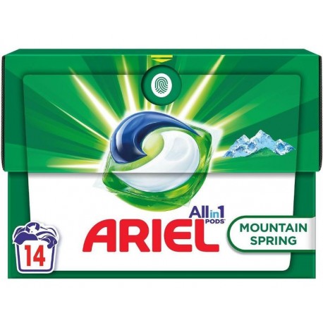 Ariel гел капсули 3в1 Планинска пролет 14бр.