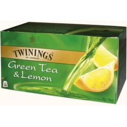 Зелен чай Лимон TWININGS Green Tea & Lemon 25x1,6g